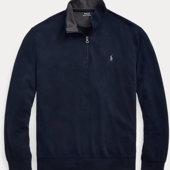 Ralph Lauren Men's Dark Blue Zip-Up Sweater. NWT. Size Large. $135